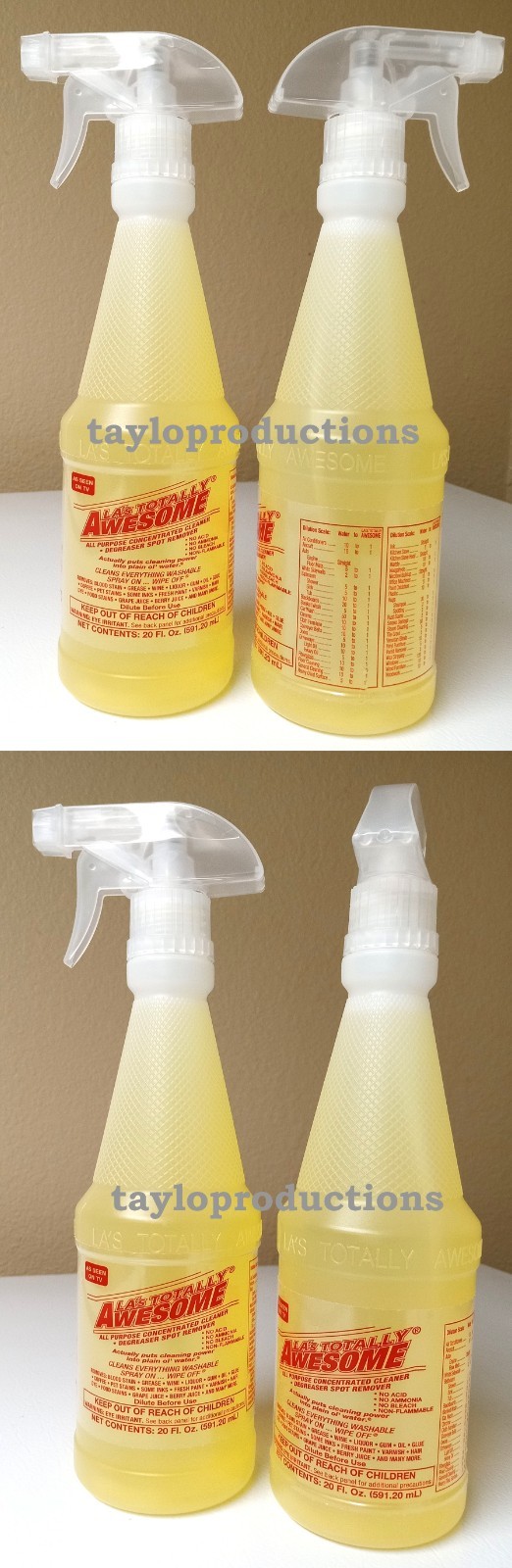 4 PACK- LA’s Totally Awesome All-Purpose Cleaner & Degreaser 20 Oz. (Each)