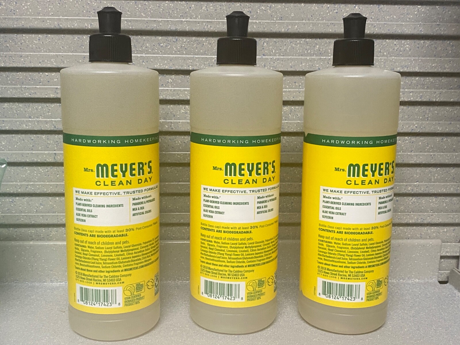 Mrs. Meyer’s Clean Day Liquid Dish Soap, Honeysuckle Scent, 16 fl oz (3 Pack)