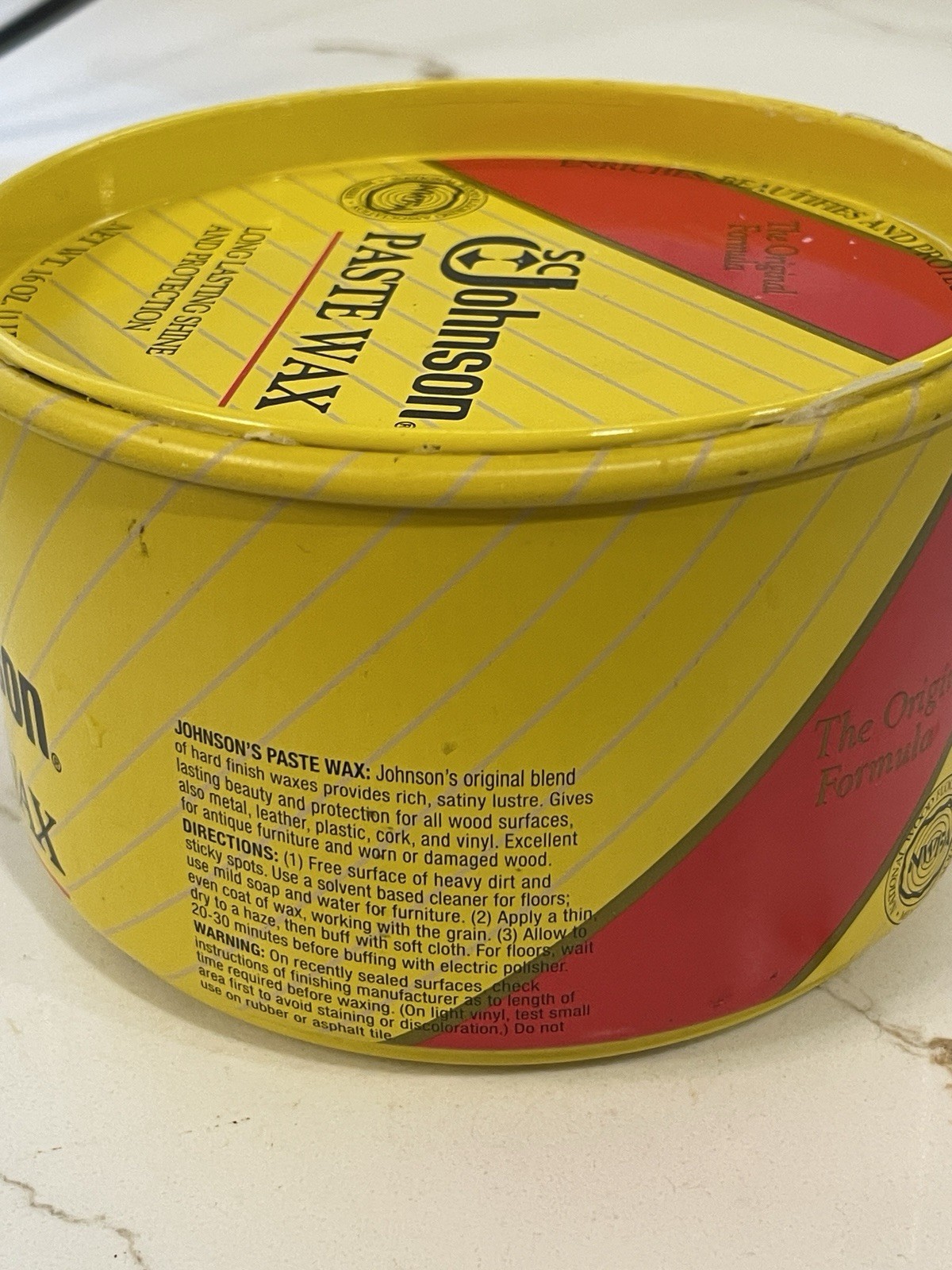 SC Johnson Paste Wax Original Formula Shine Protection 16 oz 1 lb 100% New READ