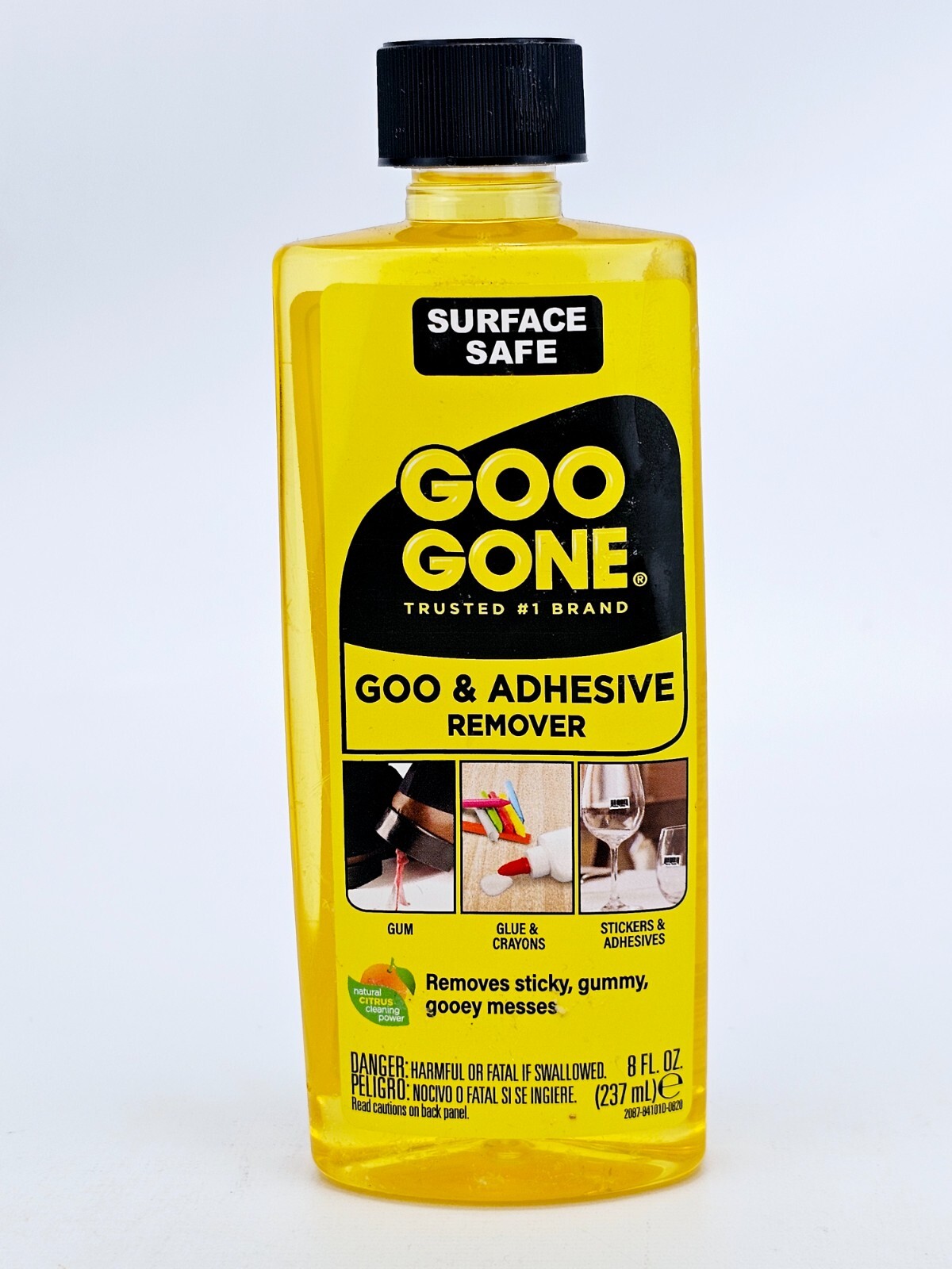 Magic Goo Gone Adhesive Remover Citrus Solvent Removes Gum Grease Tar 8oz Lot 2