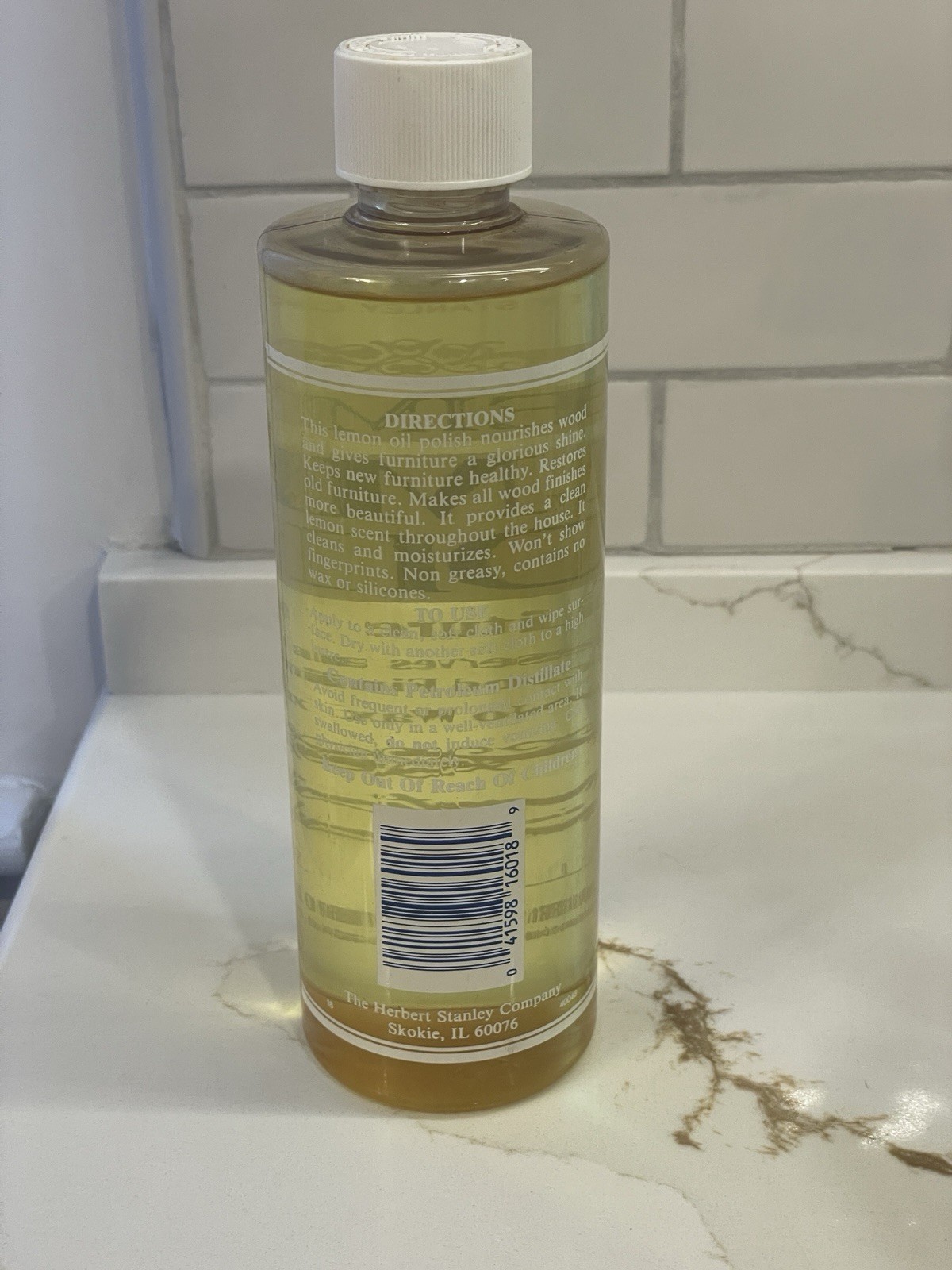 Weiman Lemon Oil Furniture Polish Wood Clean Preserve Sunscreen 16 f oz 95% Full