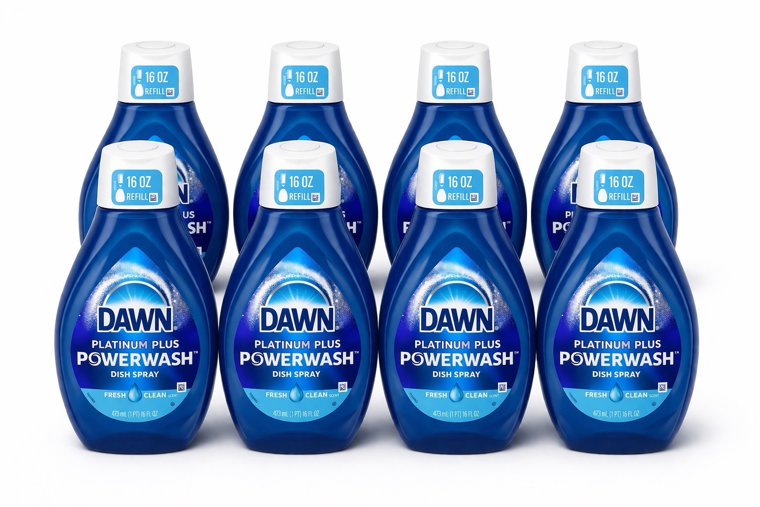 Dawn Platinum Plus Powerwash Dish Spray Refills 16oz Fresh Scent (8 Pack)