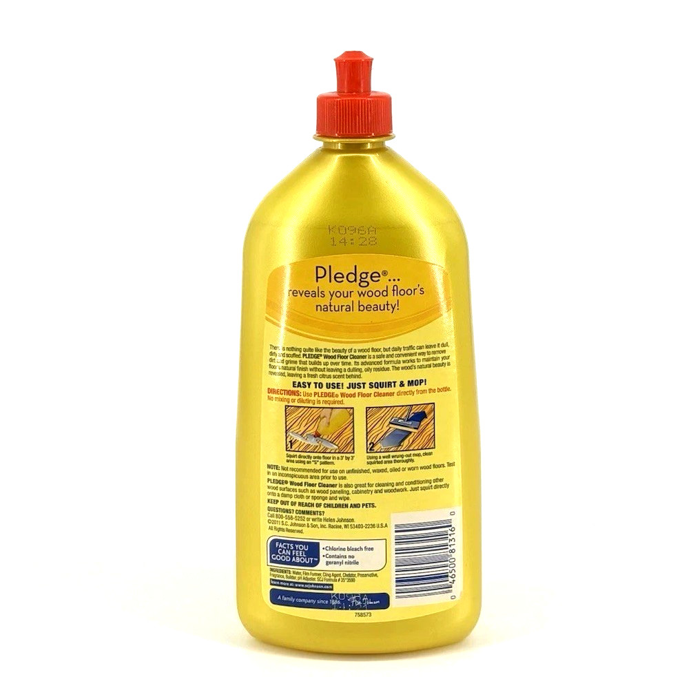 Pledge 4 in 1 Wood Cleaner Floor Care 27 Fl Oz Hardwood Citrus New Discontinued