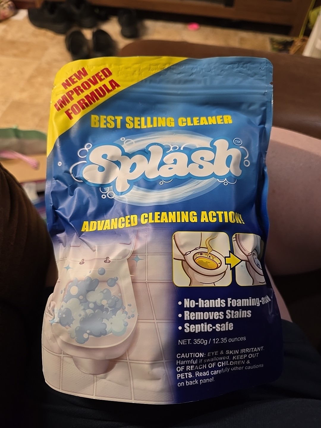 Splash Foaming Advanced Cleaner 350g 12.35oz Toilet Bowl Cleaning Powder 04/2026