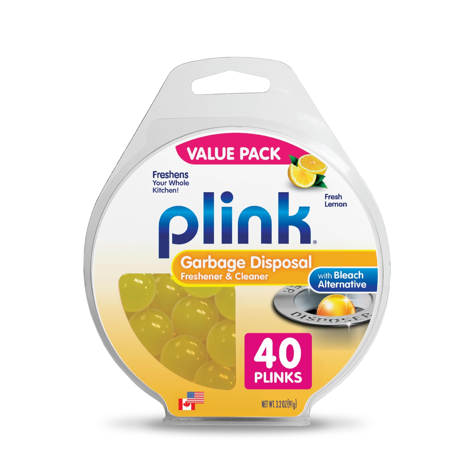 Plink Garbage Disposal Cleaner, Freshener & Odor Removing Balls, Easy to Use