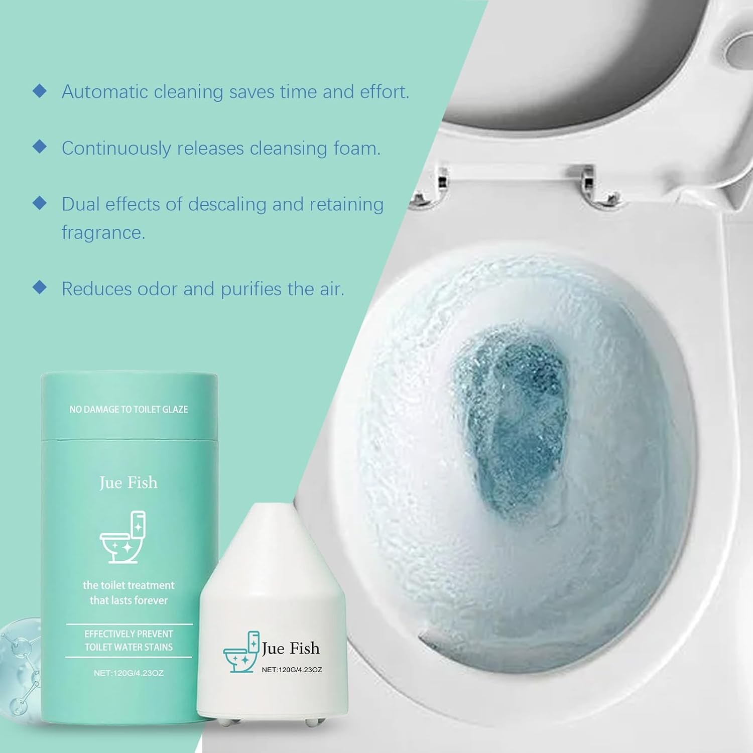 1-5Packs Crazy Clean Pro Toilet Bowl Cleaner, Crazy Clean Toilet Cleaner 120g