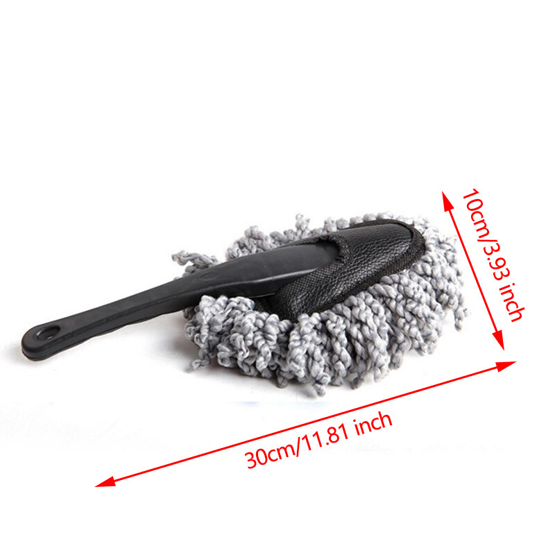 1Pc Car Dash Duster Brush Car Cleaning Home Kitchen C Super Soft Microfiber Gray