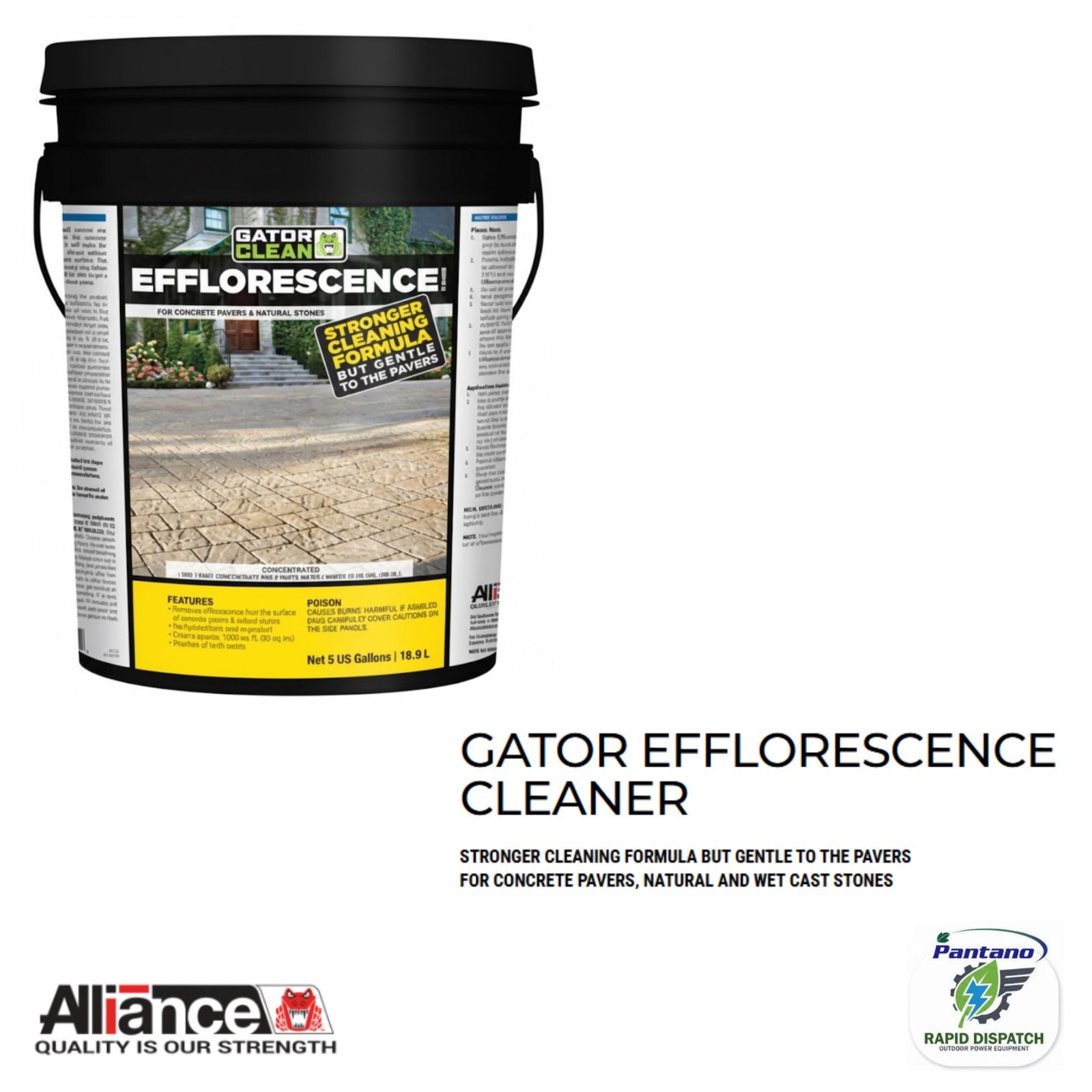 Alliance Gator Clean Efflorescence Cleaner 5 Gal for Pavers & Natural Stone