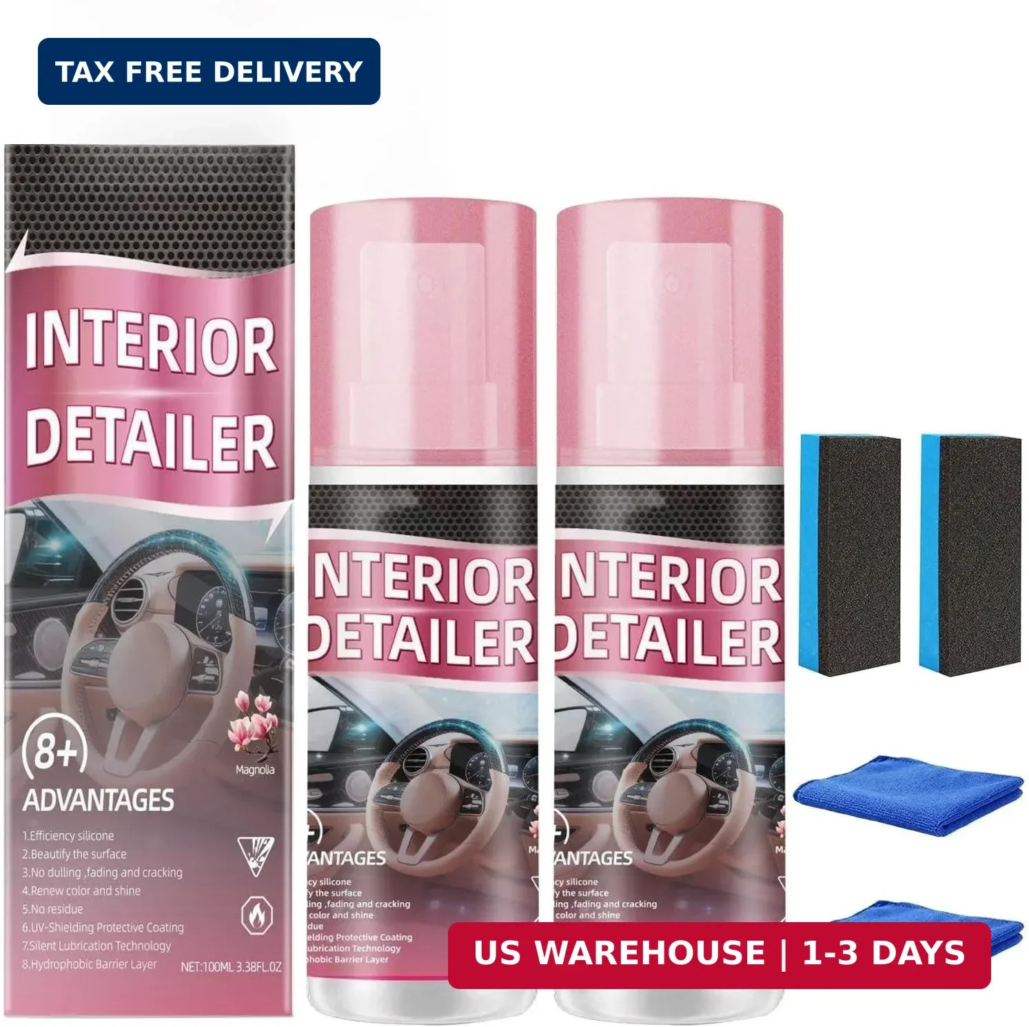 2PCS Polishing Cleaner Car Interior, 2026 Upgrade Car Interior Cleaner Spray, Al