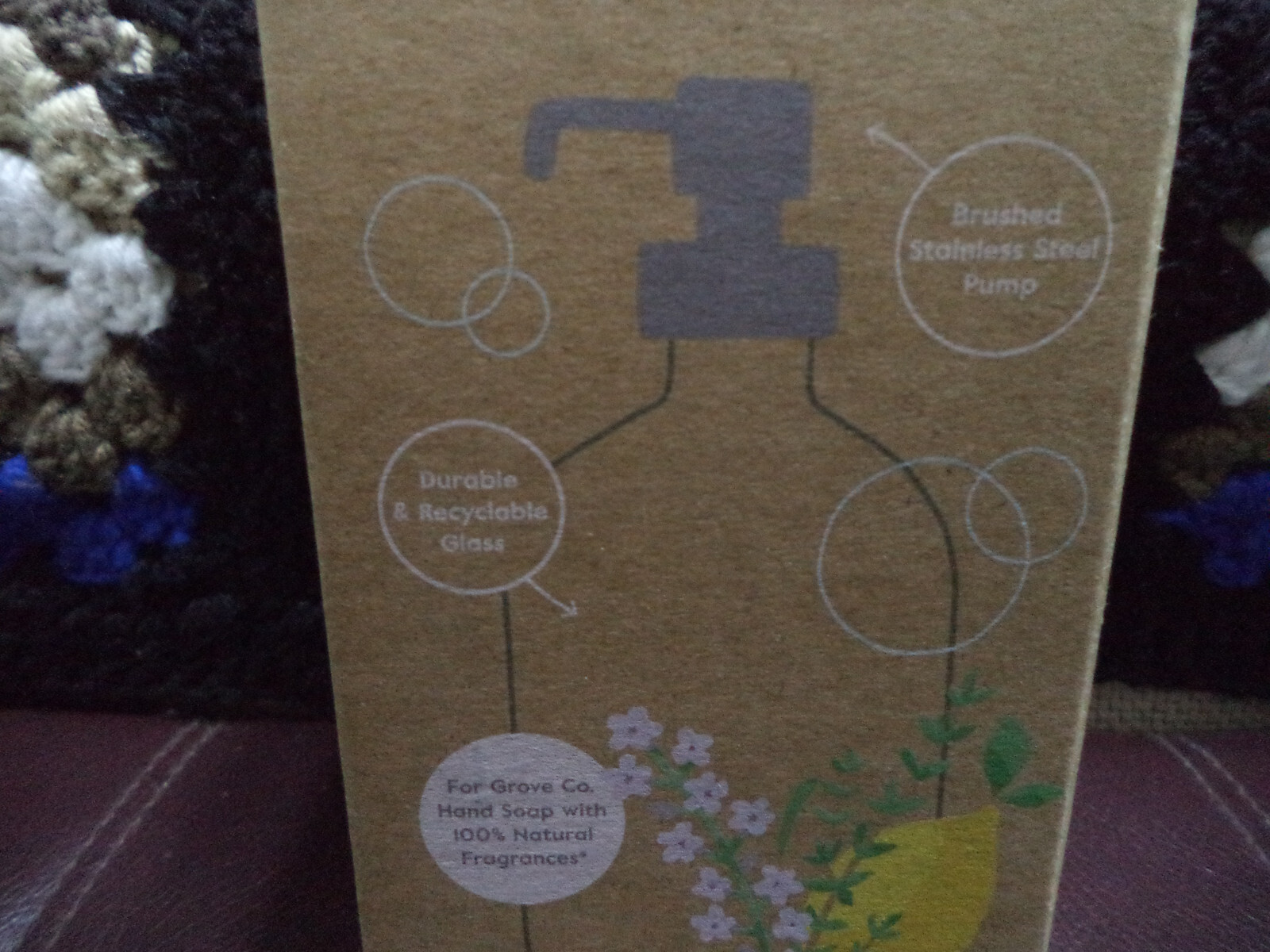 BUNDLE LOT GROVE LAVENDER THYME HYDRATING HAND SOAP & GLASS PUMP DISPENSER COMBO