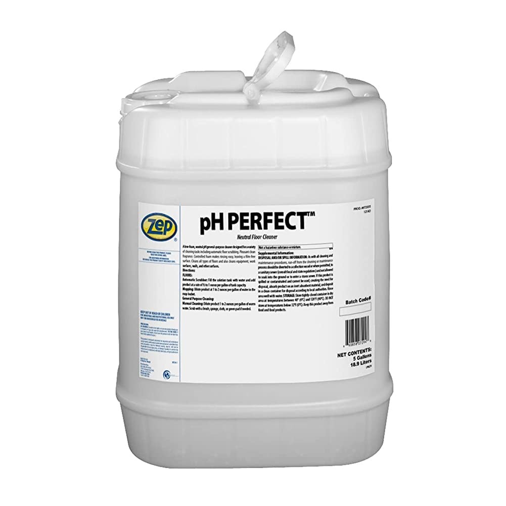 Zep pH Perfect Neutral Floor Cleaner – 5 Gallon (Case of 1) 72935 – Low Foam,