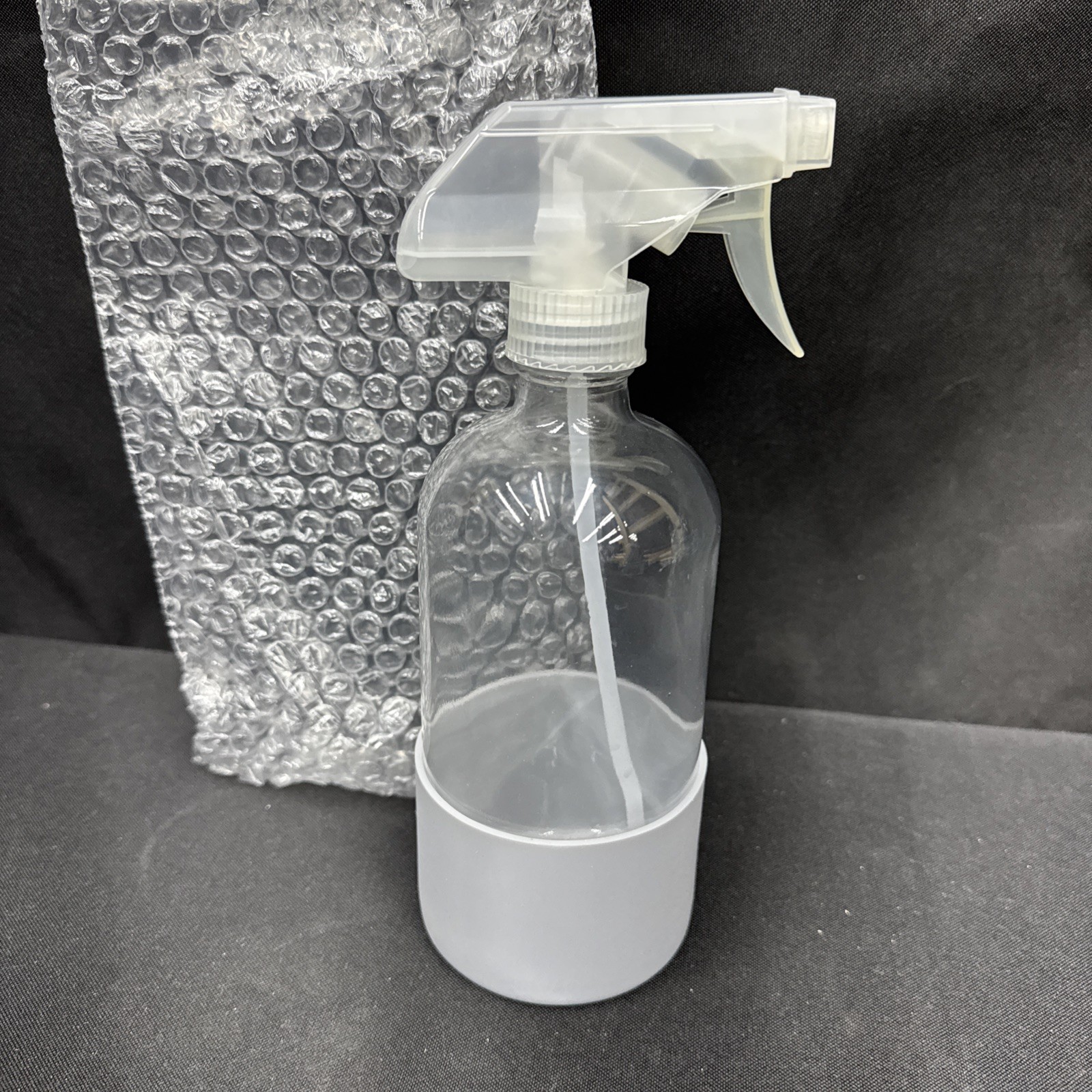 Grove Collaborative 16oz Glass Spray Bottle With Gray Silicone Sleeve New