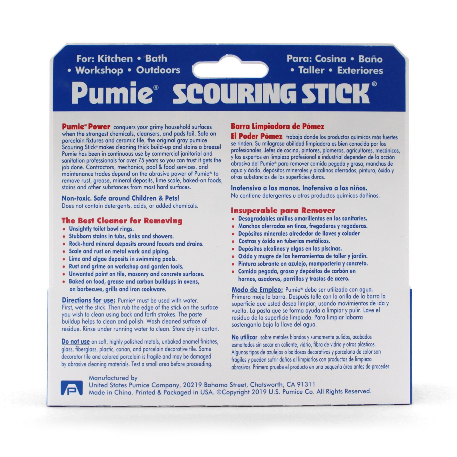 US Pumice PUMIE HDW-12 Heavy Duty Scouring Stick Tile Stone Cleaner