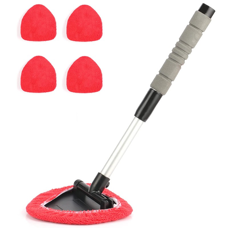 Auto Windshield Cleaning Tool Window Cleaner Brush Glass Wiper Extendable Handle