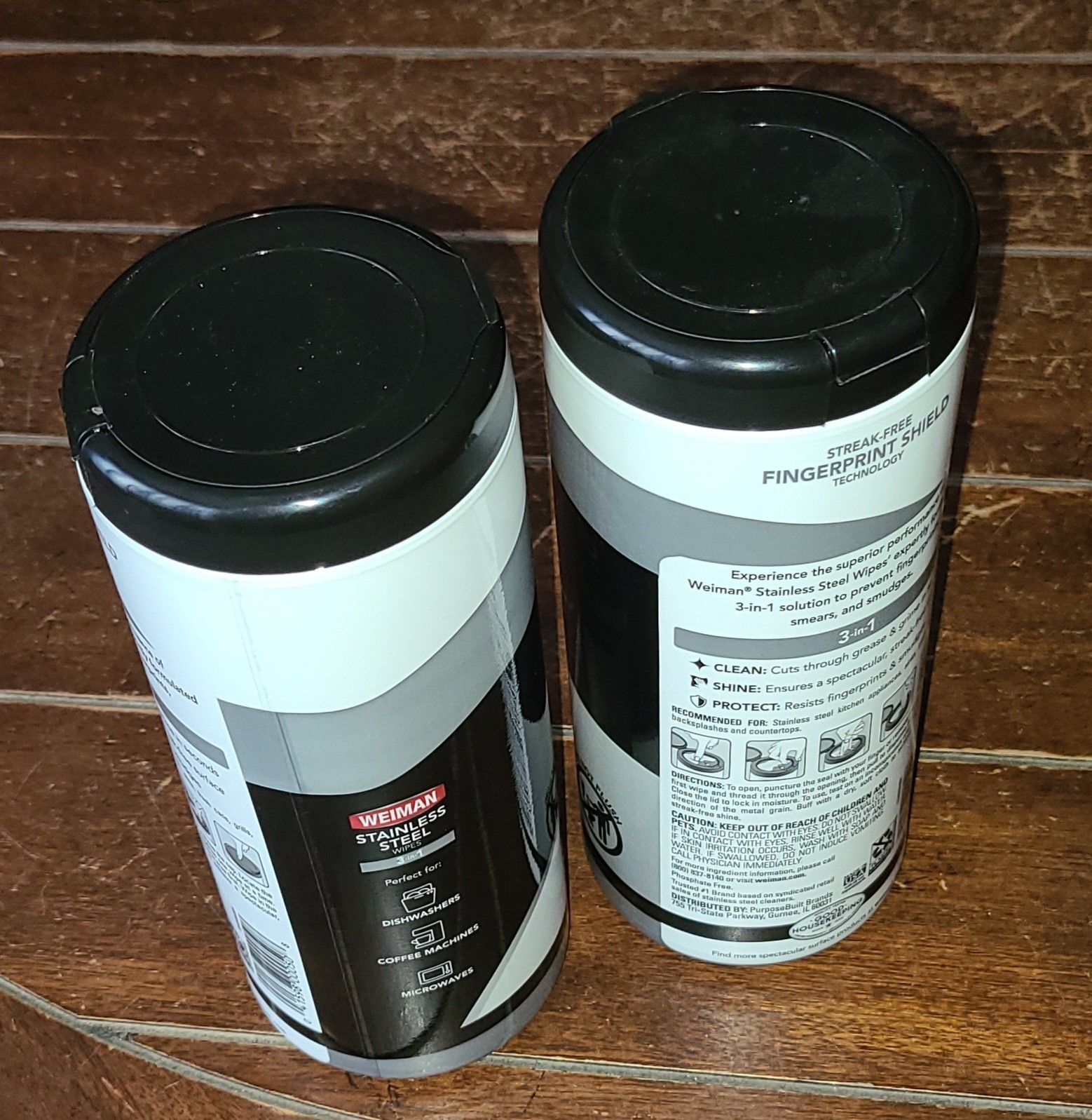 Lot of 2 Weiman Stainless Steel Wipes ☆30 – 7″ x 8″ Wipes Per Package☆