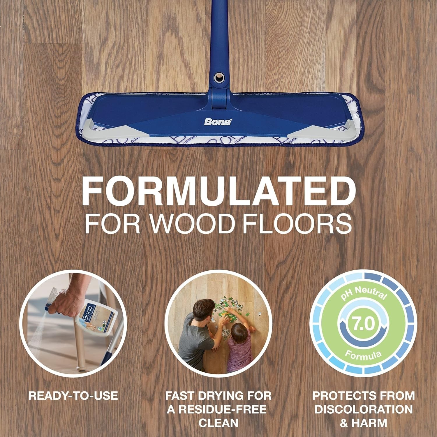 Bona Hardwood Floor Cleaner Spray 32oz Residue Free Wood Floor Cleaning Solution
