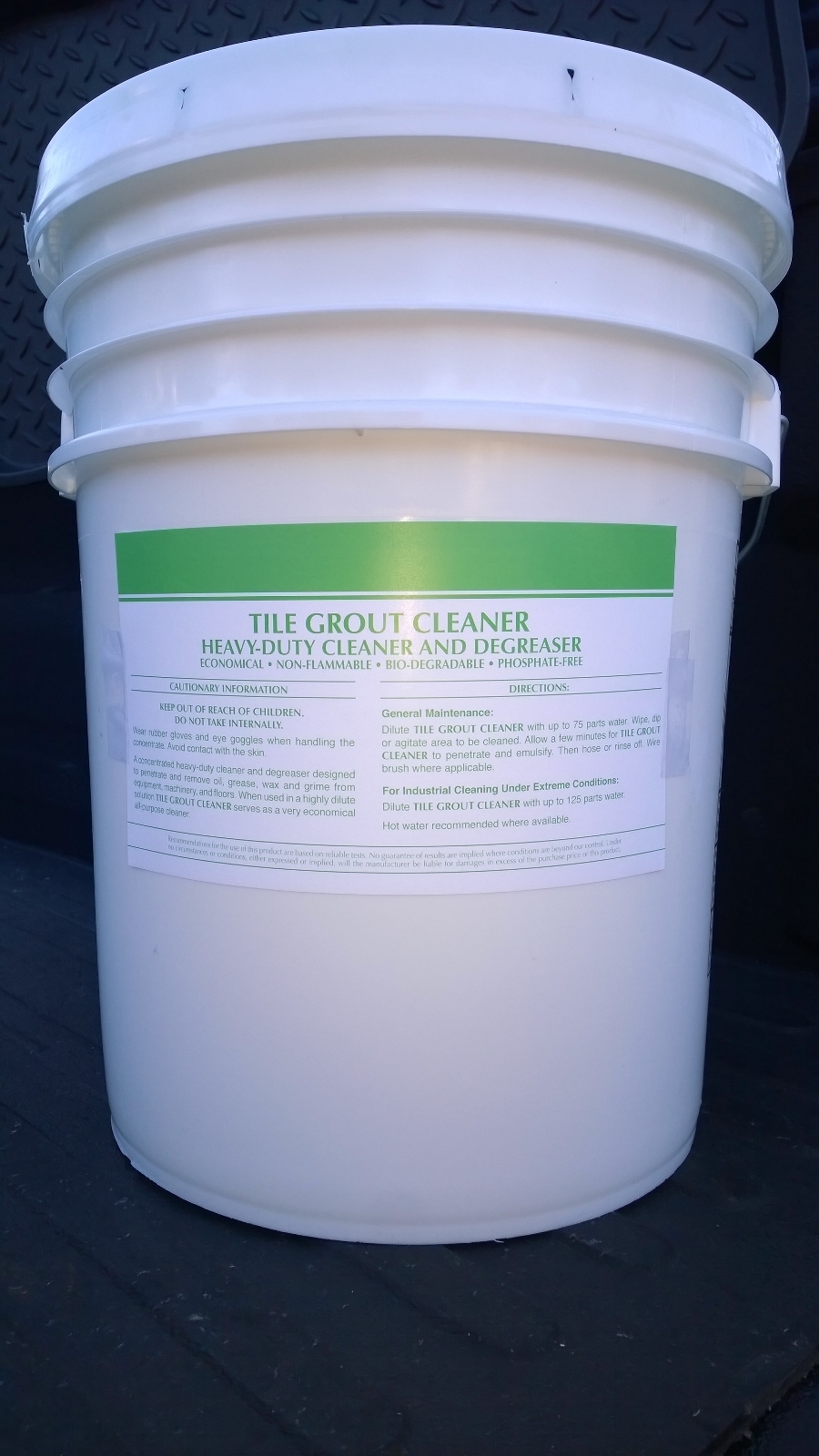 TILE GROUT CLEANER 5 GALLON PAIL CONCENTRATE DEGREASER PATRIOT CHEMICAL SALES