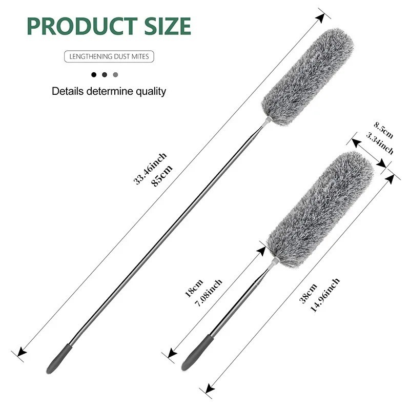 Microfiber Duster Cleaning Brush Dust Cleaner Bendable Handle Soft Ceiling Fan