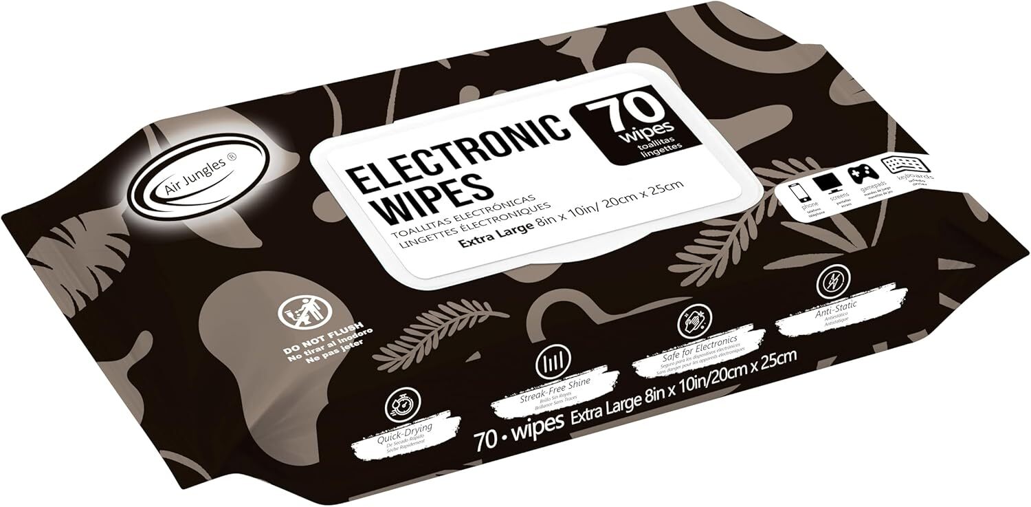 Electronic Cleaning Wipes 70 Count, Screen & Electronics Cleaner for Phones