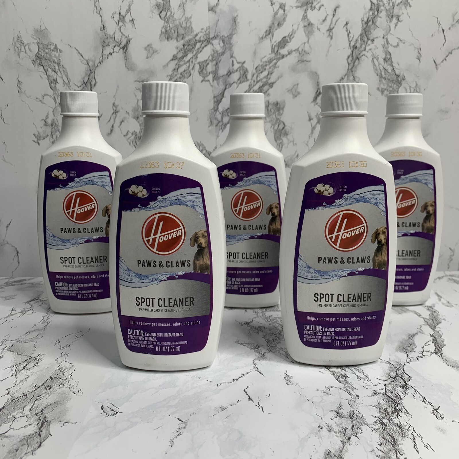 Brand New Lot of 5 Hoover Paw & Claw Spot Cleaner 6 oz Pet Carpet Cleaner