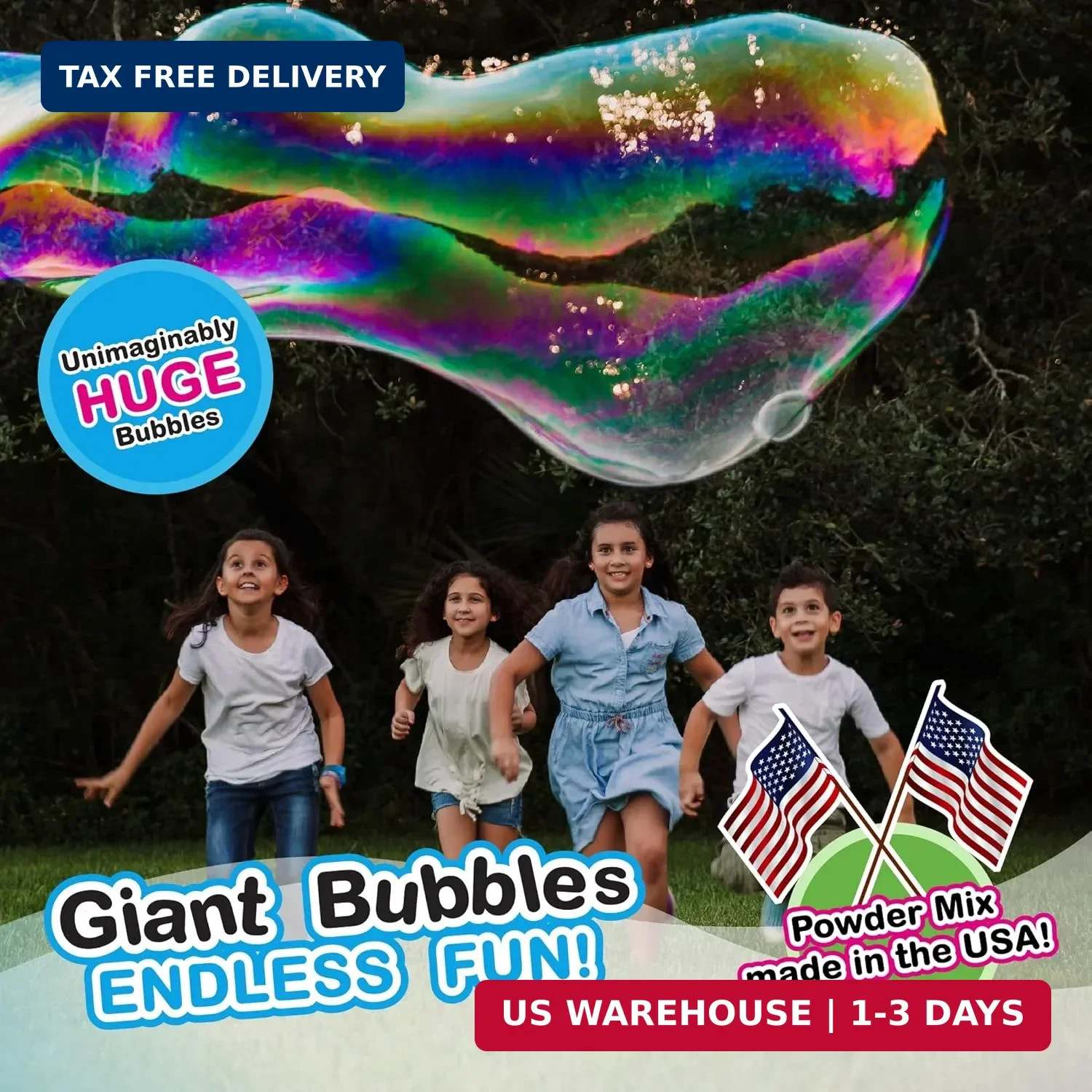 WOWmazing Big Bubble Refill Powder Mix (6 Packets) – Turns Dish Detergent into G