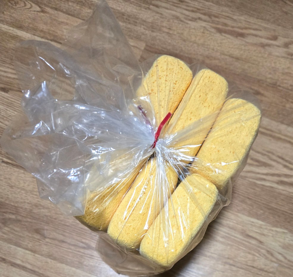 Cellulose Sponge, 12 pk Large Yellow, wet 6.25″ x 4.25″ x 2-1/8″, Commercial