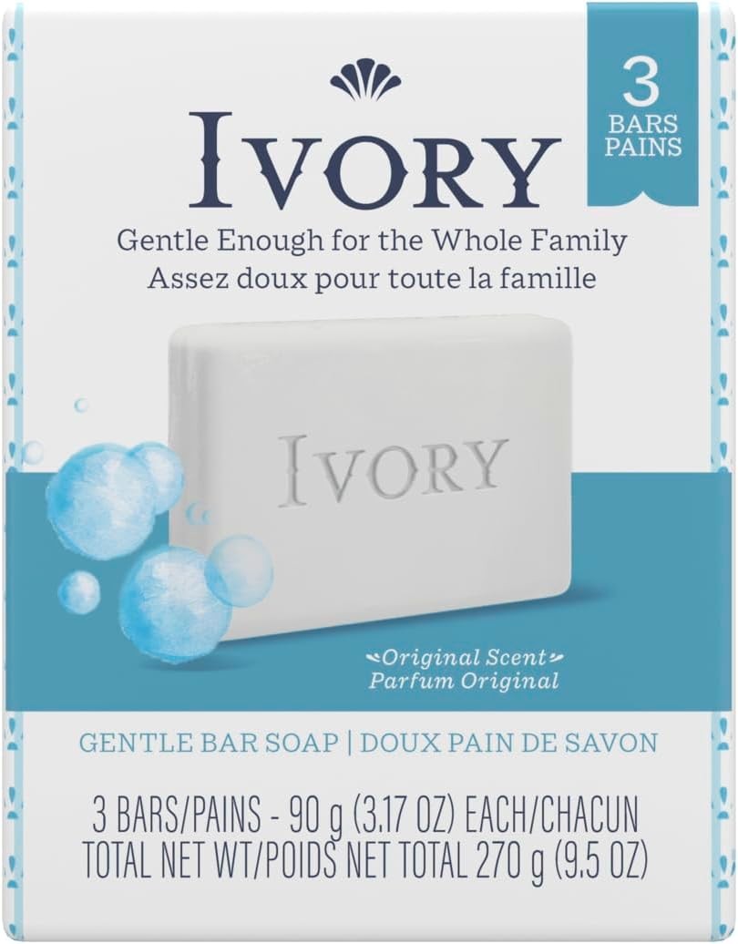Ivory Soap Personal Bar 3.1 Ounce, Pack of 3