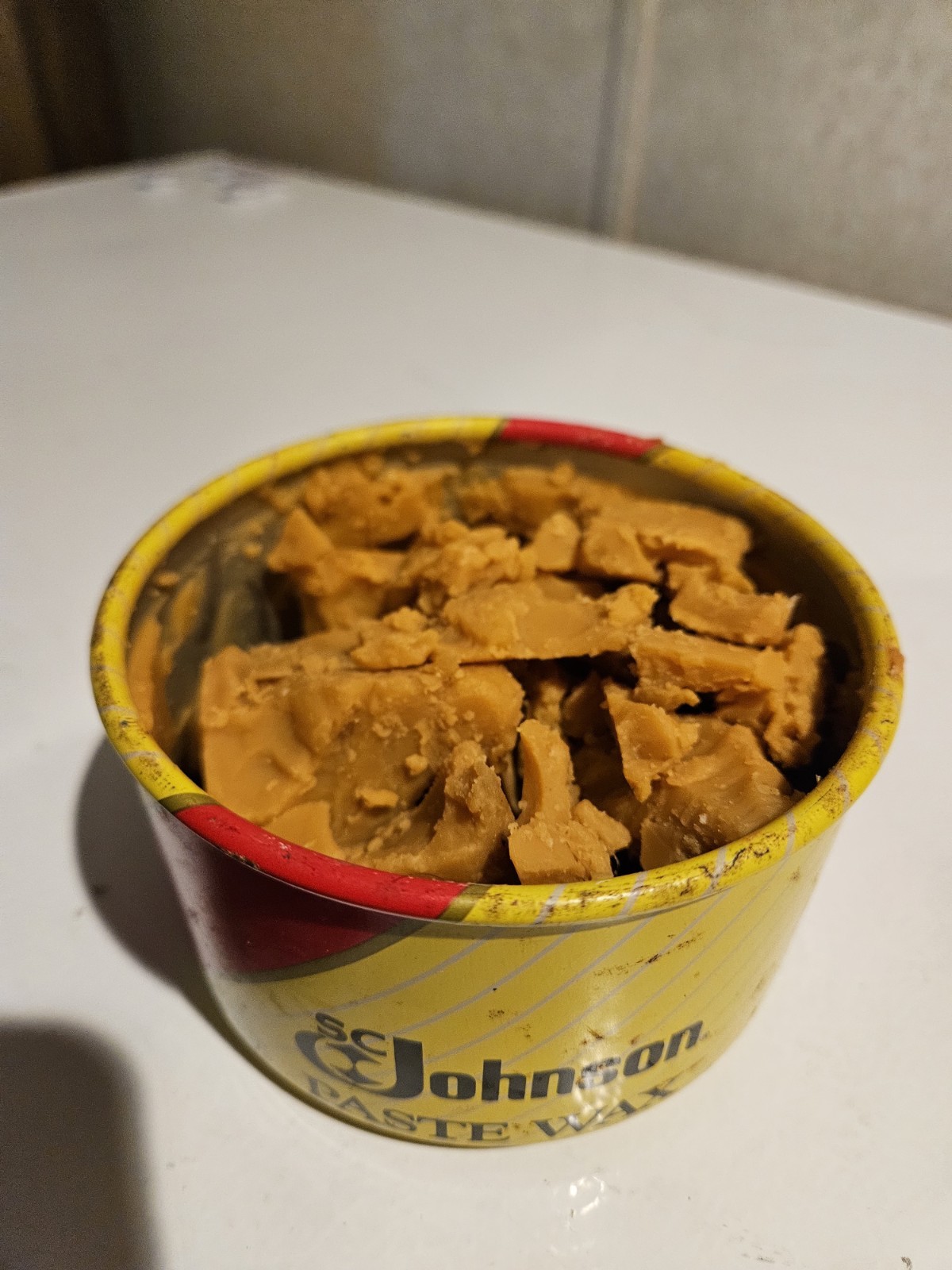 sc johnson paste wax 16 oz Not Sealed Almost Full Can Discontinued