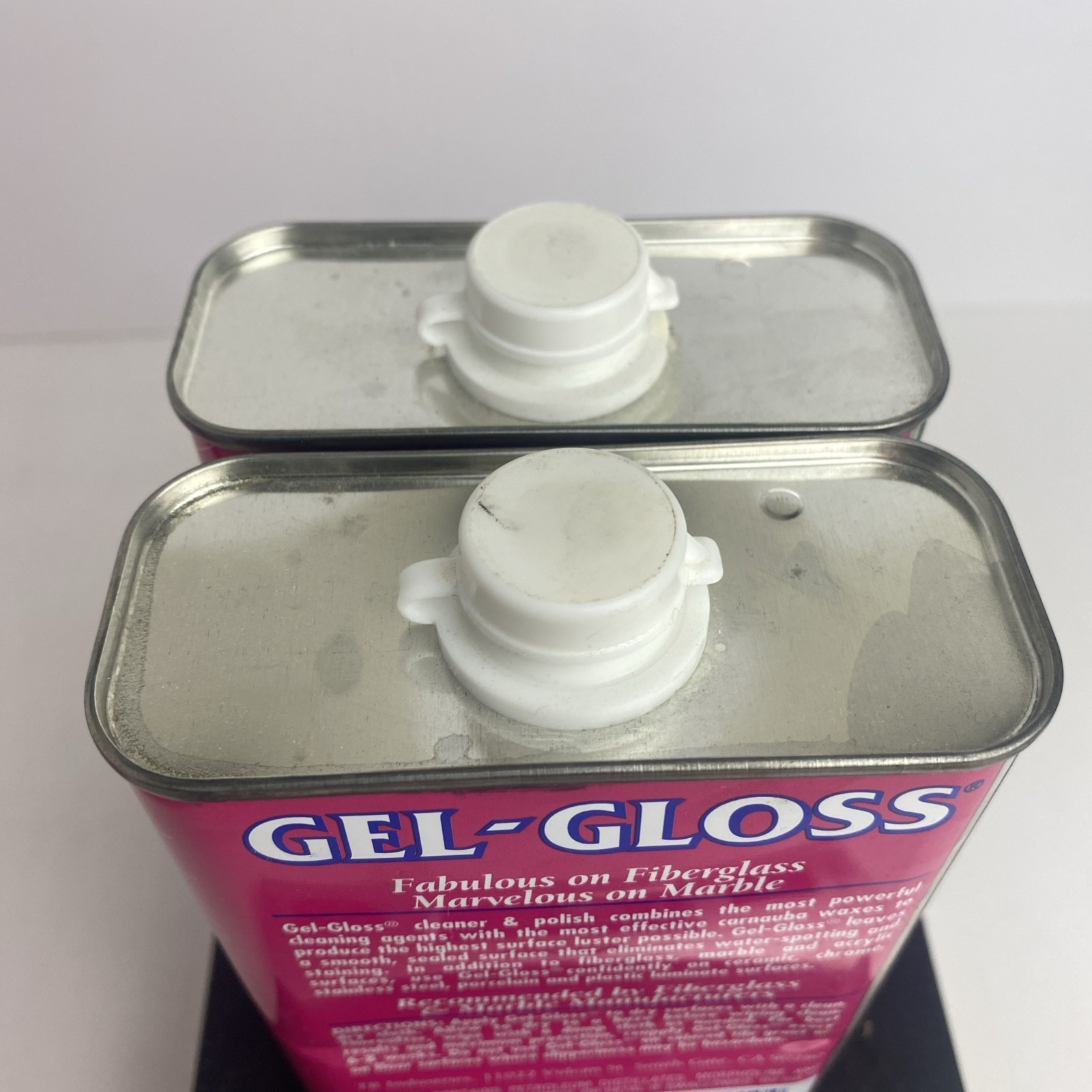 Gel-Gloss Original Formula 16 FL OZ Fiberglass Marble & Acrylic Cleaner Lot Of 2