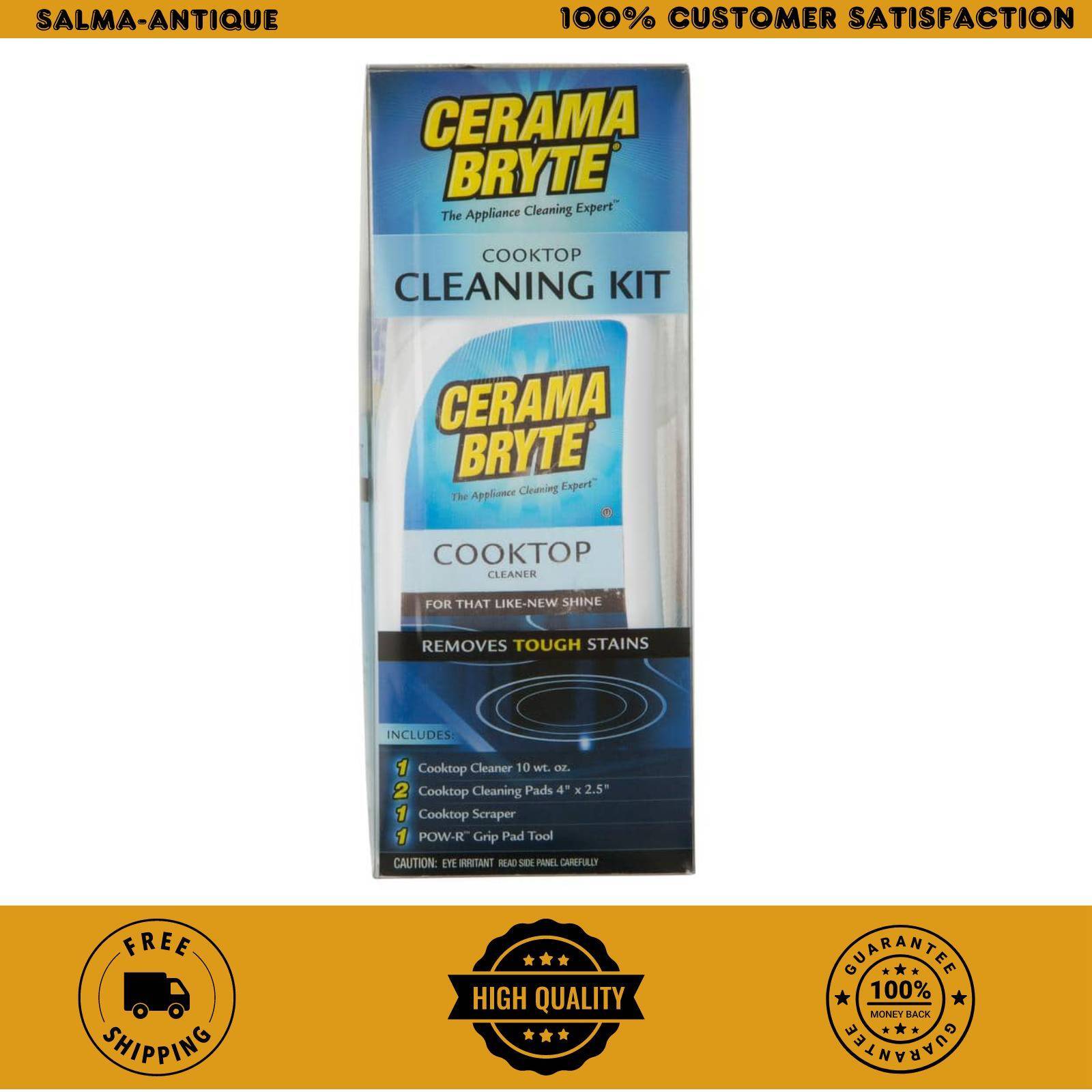 Induction Cooktop Cleaner Kit Ceramic Glass Stove Top Electric GE Cerma Bryte