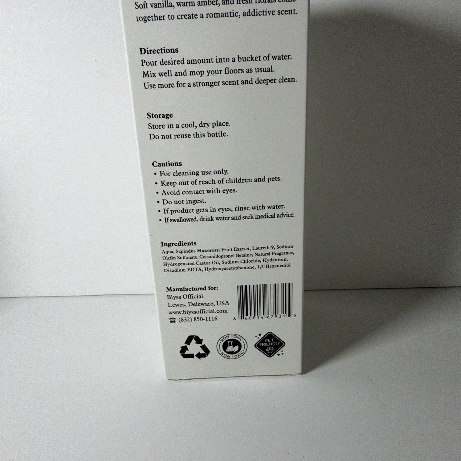 BLYSS Mop Soap HeartBreaker 16.9 Oz Floor Cleaner