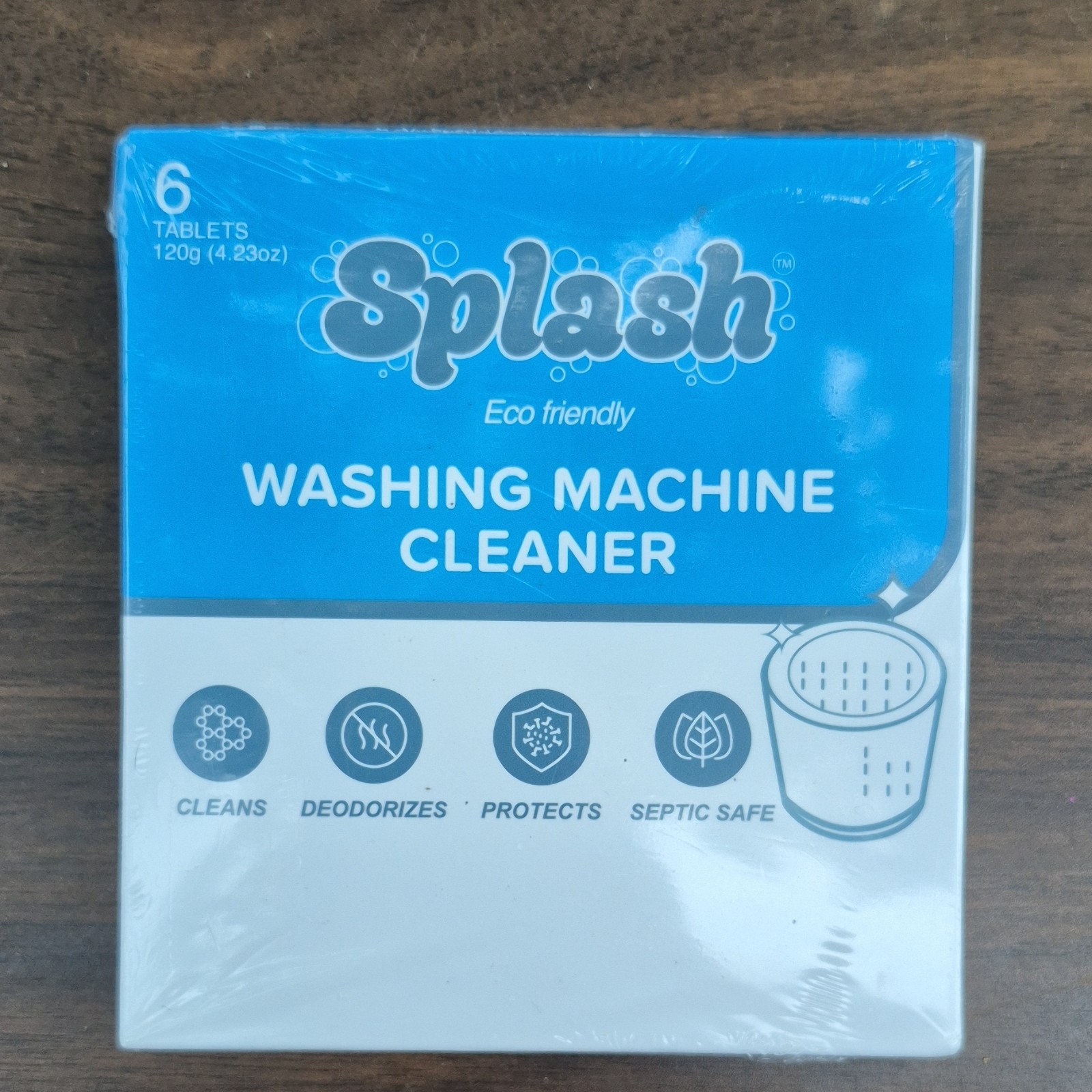 Splash Washing Machine Cleaner Tablets 6 Pack 120g Eco Friendly Unscented