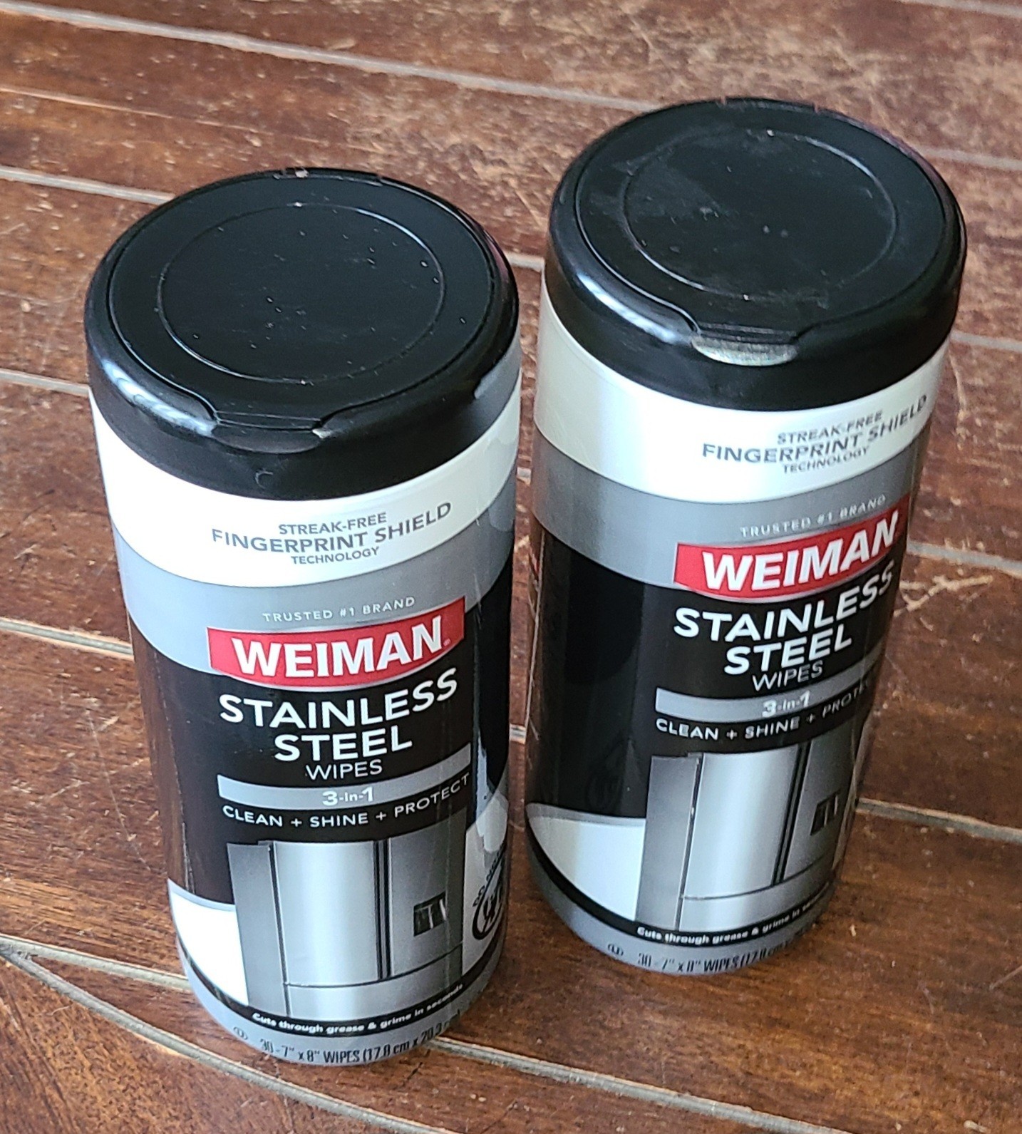 Lot of 2 Weiman Stainless Steel Wipes ☆30 – 7″ x 8″ Wipes Per Package☆