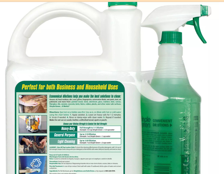 Simple Green All-Purpose Cleaner (140 oz. Refill + 32 oz. Trigger Spray)