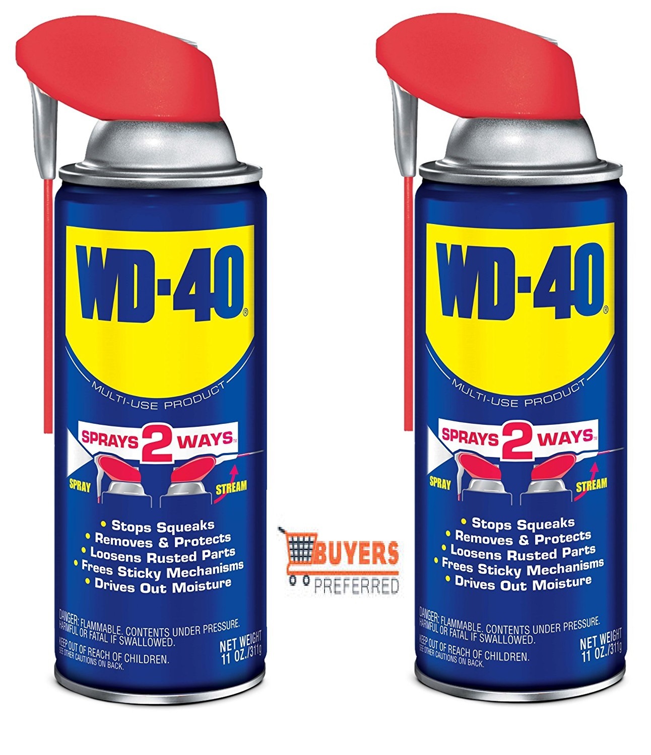 WD-40 11 oz. wd 40 SPRAYS 2 WAYS Lubricant Aerosol can 1,2,3,4