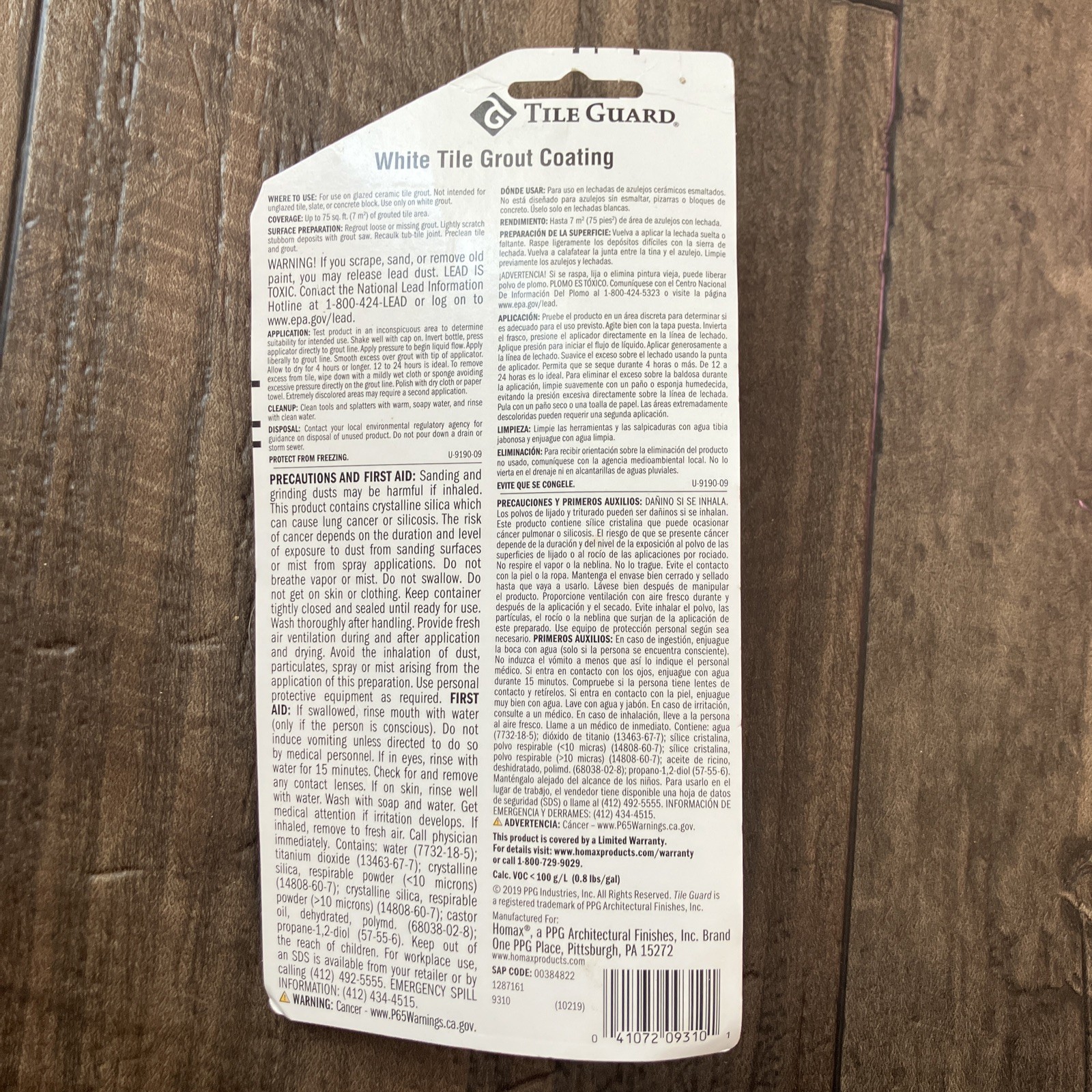 Tile Guard Tile Grout Coating 4.3 Fl Oz Bottle Cleaner Whitener Glazed Ceramic