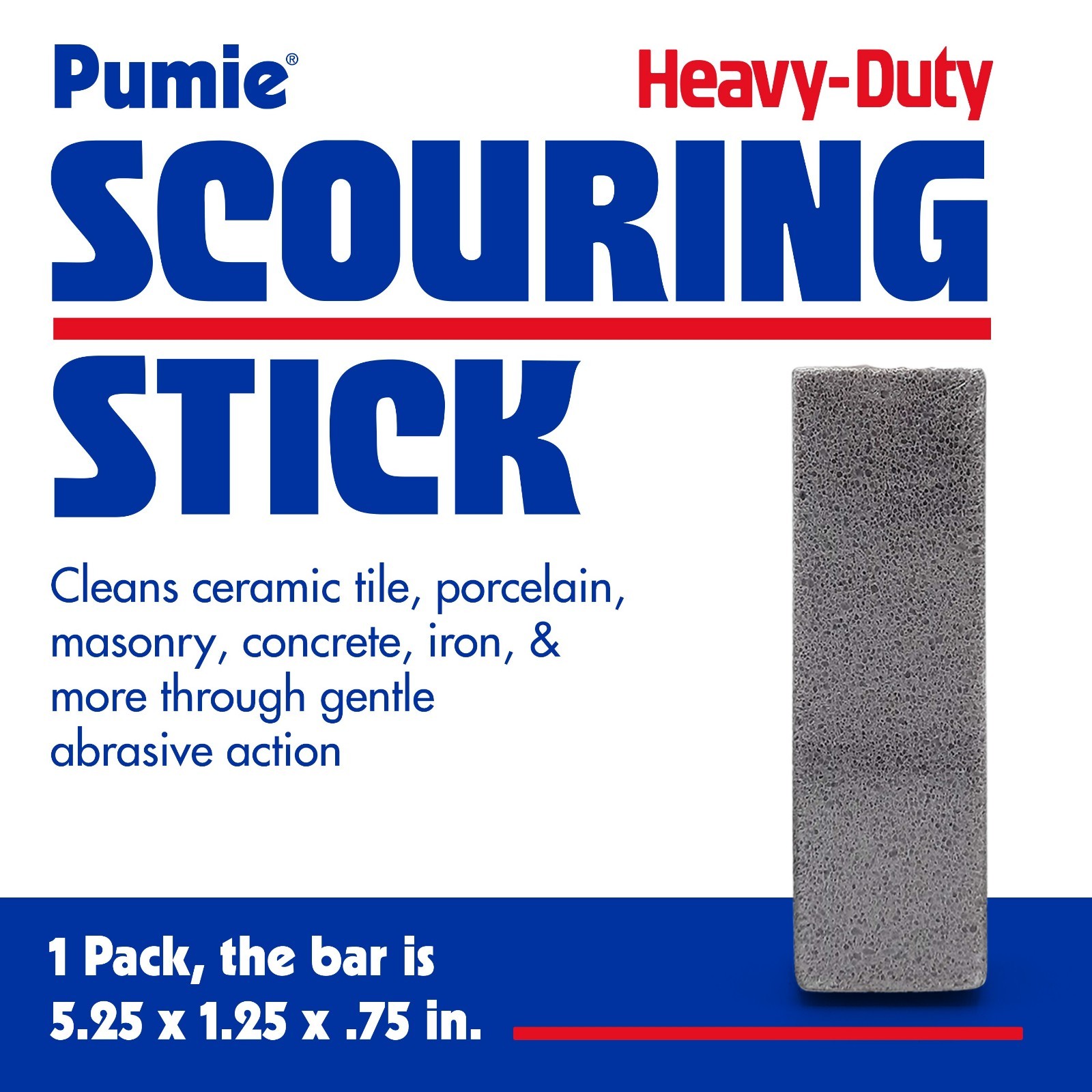 US Pumice PUMIE HDW-12 Heavy Duty Scouring Stick Tile Stone Cleaner