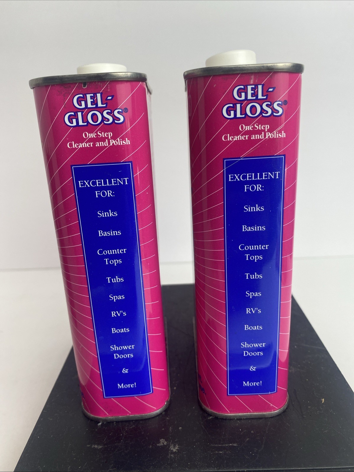 Gel-Gloss Original Formula 16 FL OZ Fiberglass Marble & Acrylic Cleaner Lot Of 2