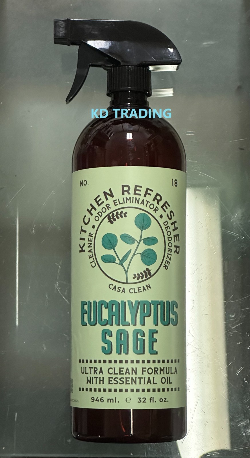 KITCHEN REFRESHER Cleaner Odor Eliminator Deodorizer EUCALYPTUS SAGE Scent 946ML
