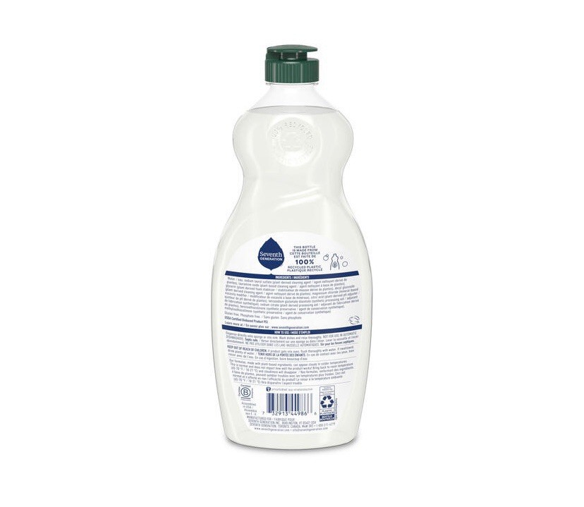Seventh Generation Dish Soap Liquid Sense Free & Clear Sensitive Skin, 114 Fl Oz