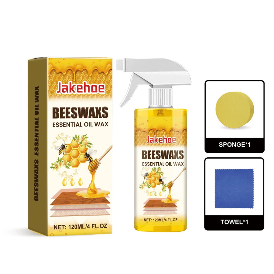 Natural Beeswax Polish Spray, Wood Furniture & Floor Cleaning Care
