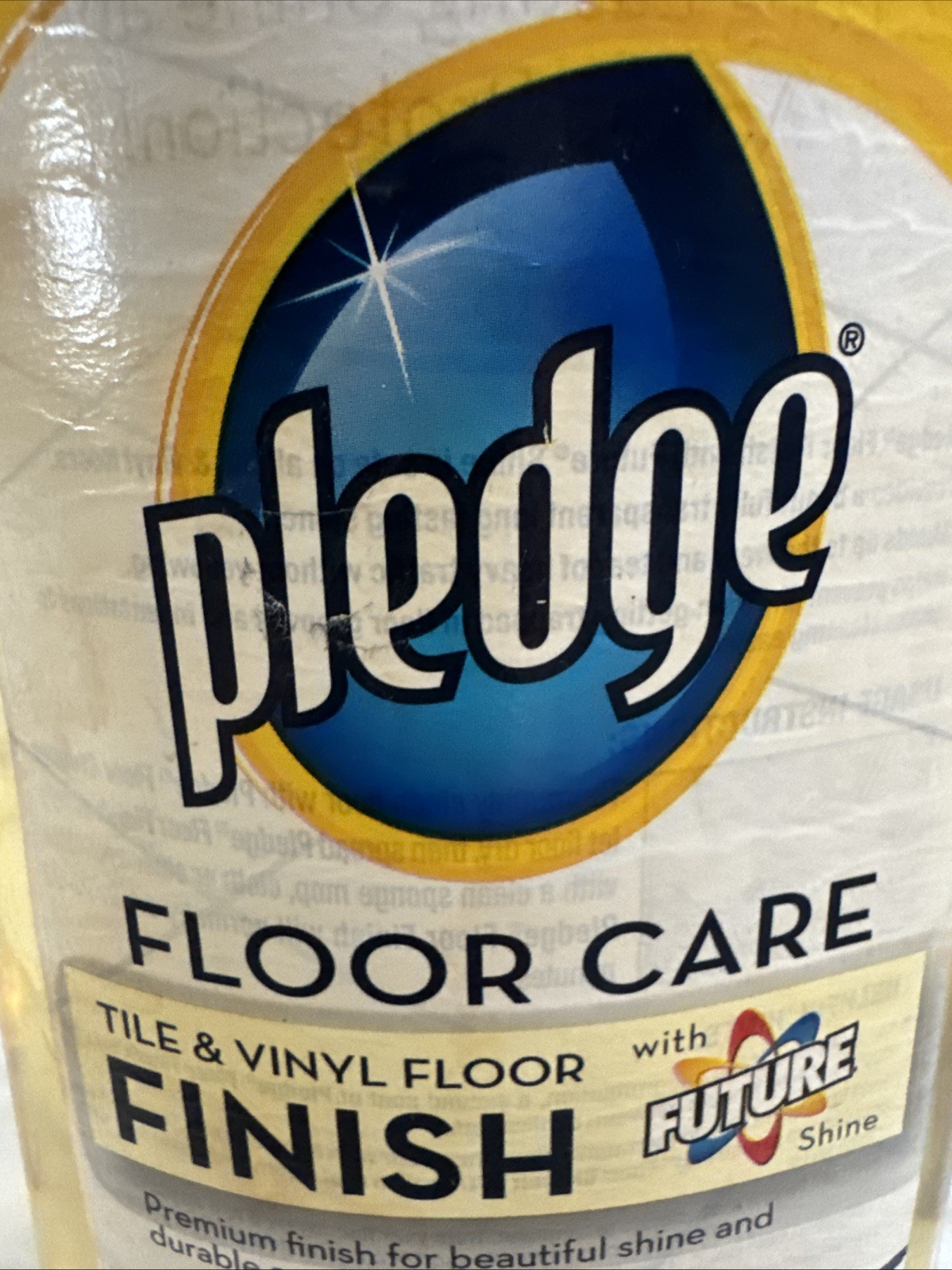 Pledge Floor Care Future Shine Tile Vinyl Floor Finish 27 fl oz discontinued