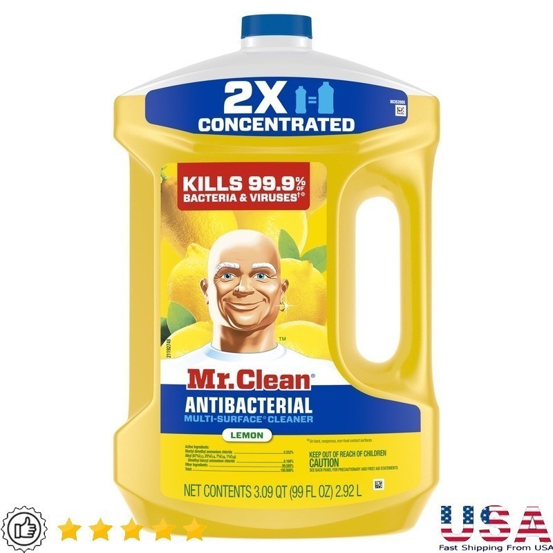 2X Concentrated Floor Cleaner All Purpose Mop Soap Lemon Scent 99 fl oz New