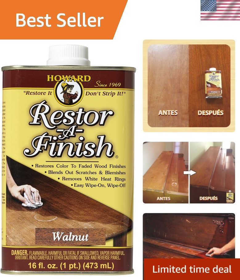 Restor-A-Finish Wood Restoration Formula, 16 oz – Walnut – Antique Care Solution