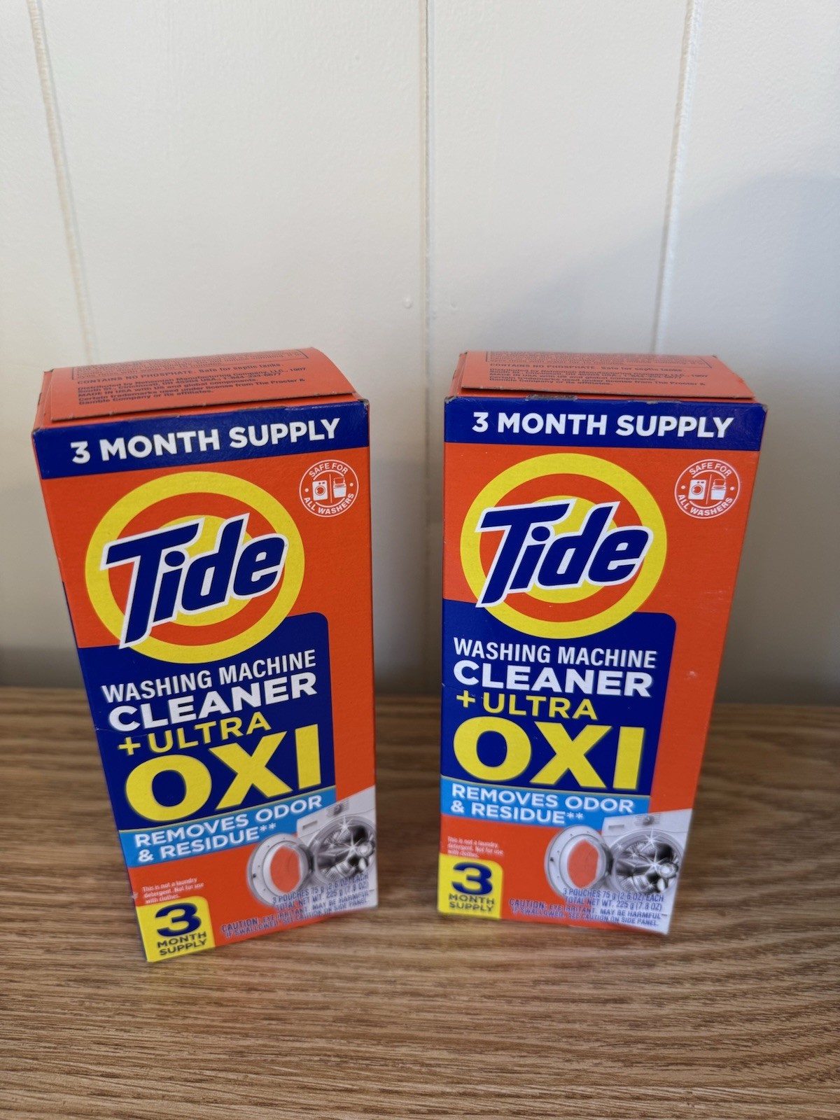 2 Pkg of TIDE Washing Machine Cleaner with Oxi 6 Pouches Total New in Box!