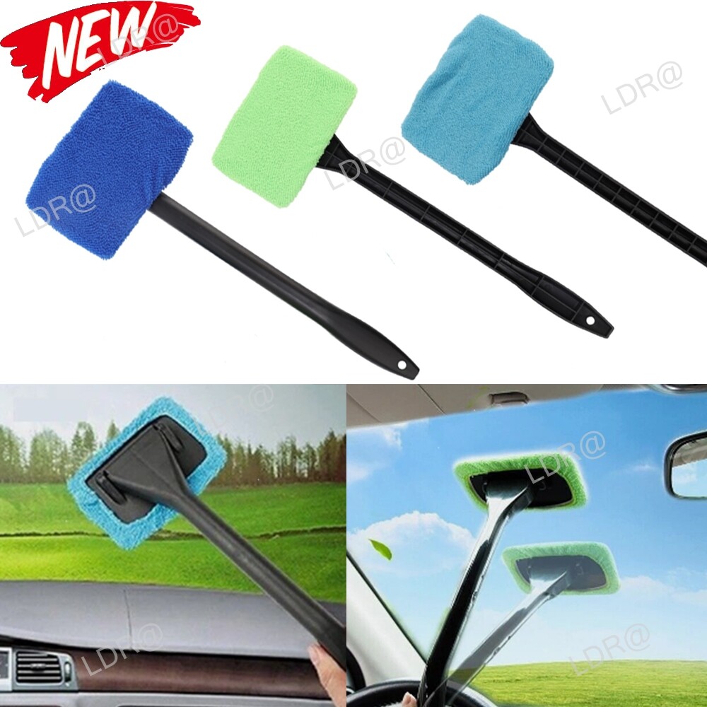 3 Pack Window Windshield Cleaning Tool Microfiber Car Wiper Cleaner Glass Brush