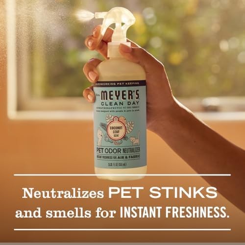 MRS. MEYER’S CLEAN DAY Pet Odor Neutralizer, Coconut Leaf Scent, 12oz