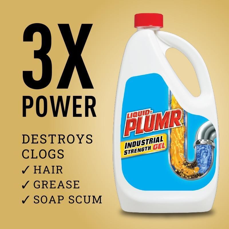 Industrial Strength Drain Clog Remover Gel Septic Safe Hair Grease Cleaner New