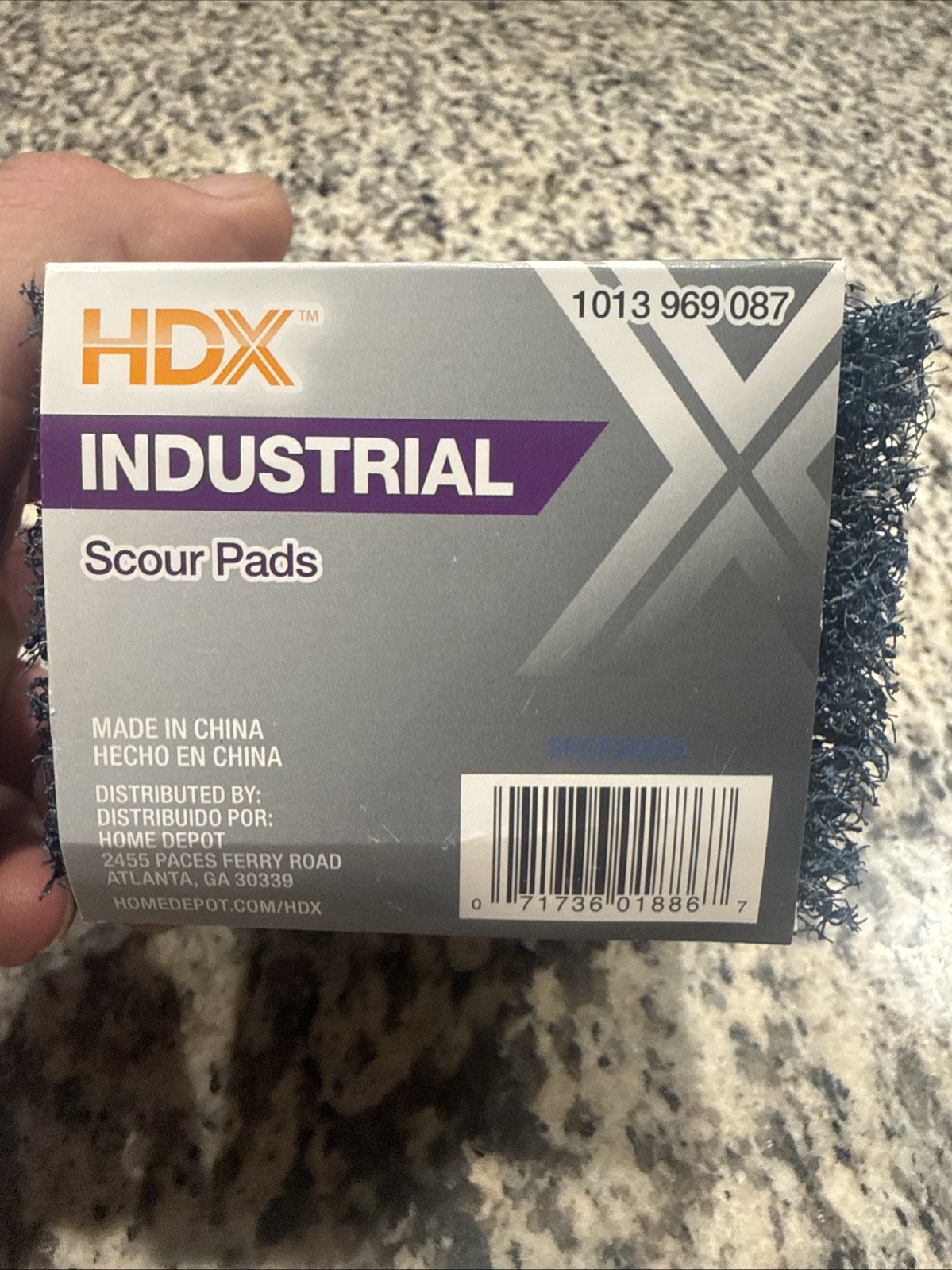 HDX Industrial Strength Scouring Pads 1″ Thick Multi Surface Lot Of 4