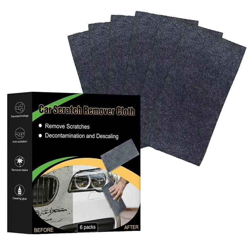 Nano Polix Car Scratch Remover Cloth 6 Packs Auto Paint Scratch Repair Towel-USA